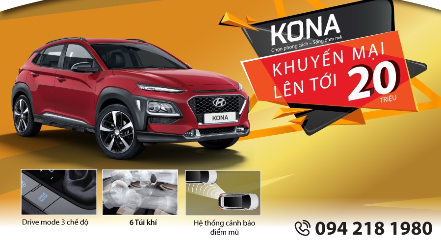 MUA HYUNDAI KONA THÁNG 9 – KHUYẾN MẠI LÊN 20 TRIỆU ĐỒNG